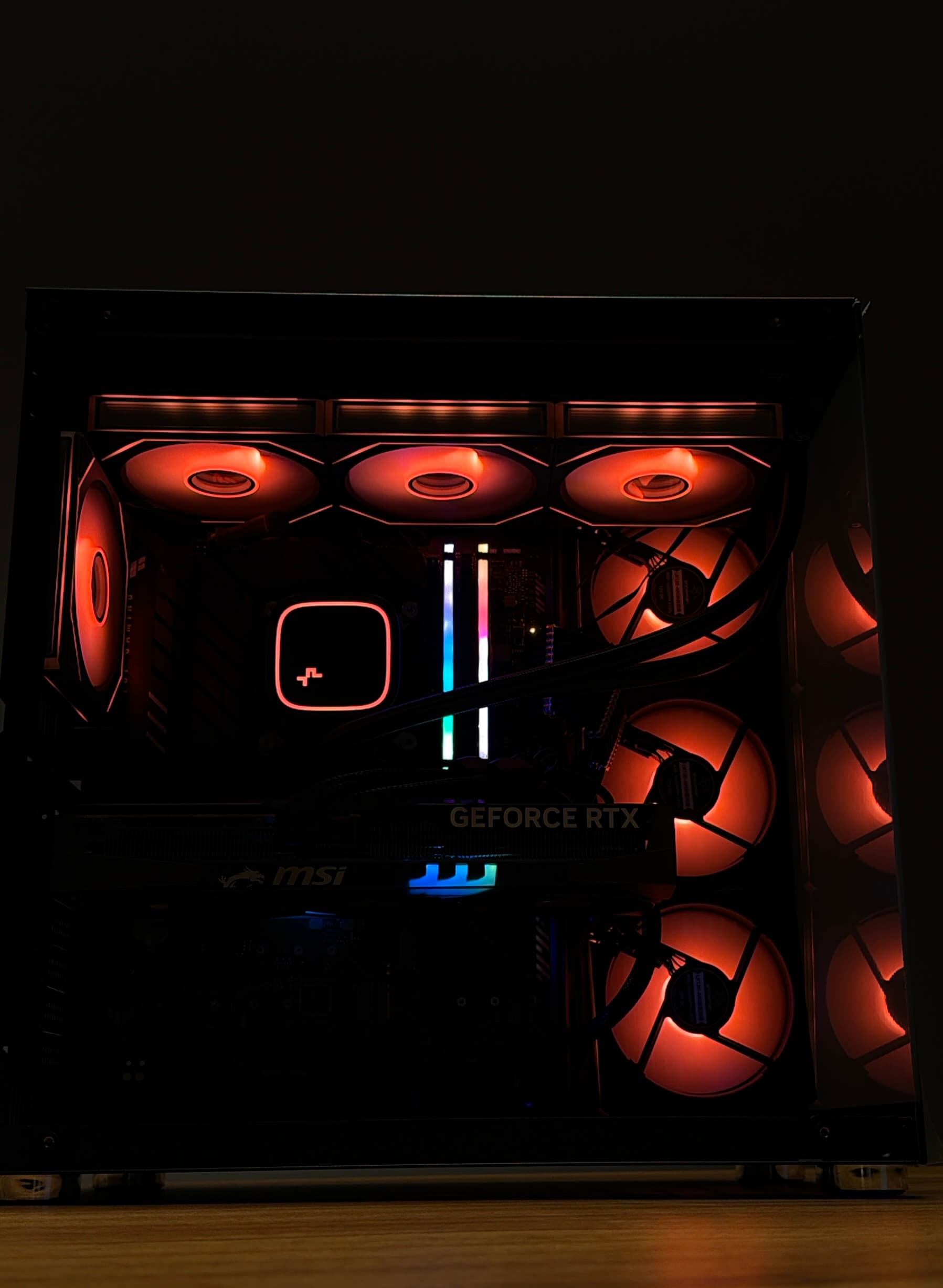 Orange build — interior close-up