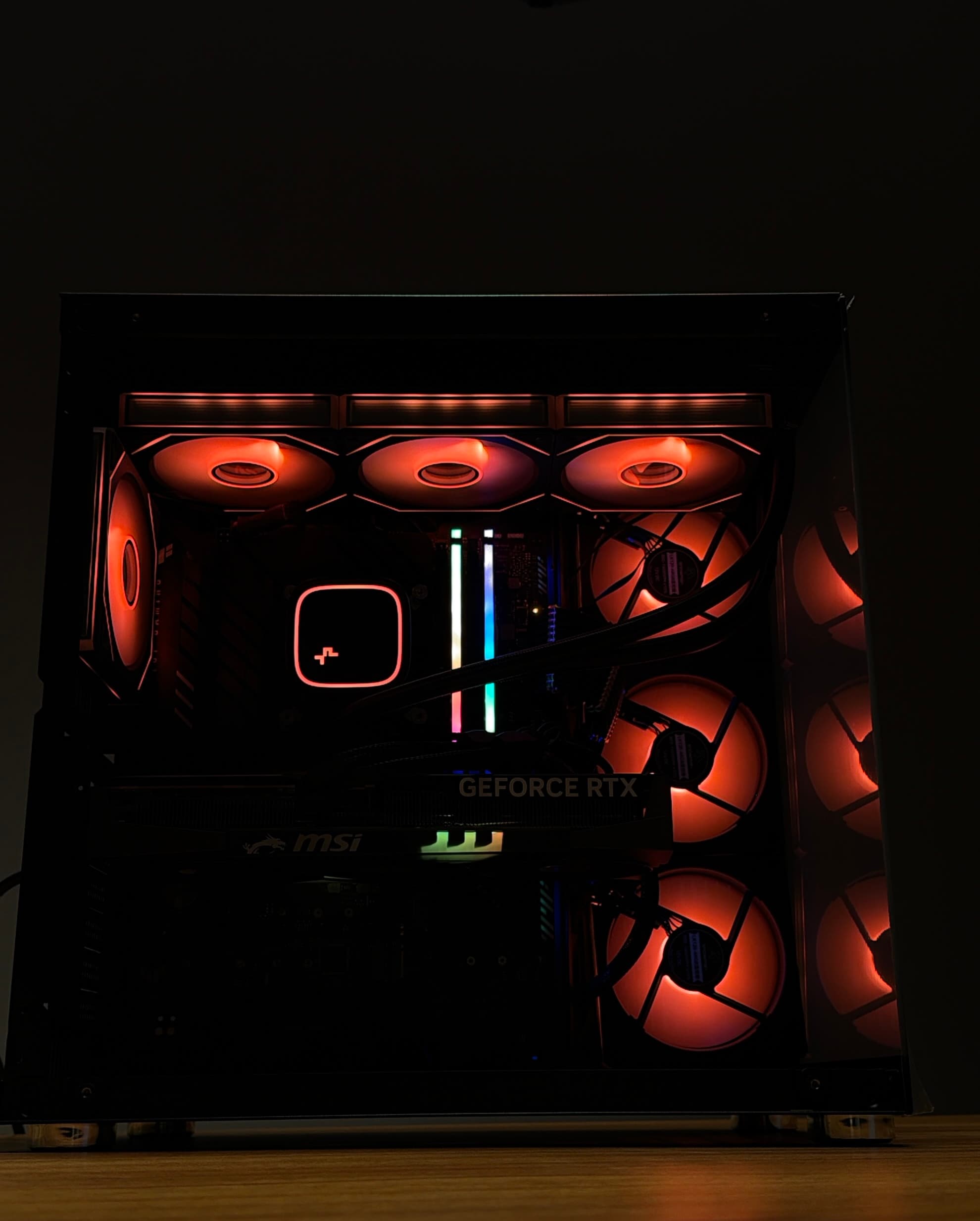 Orange build — front panel