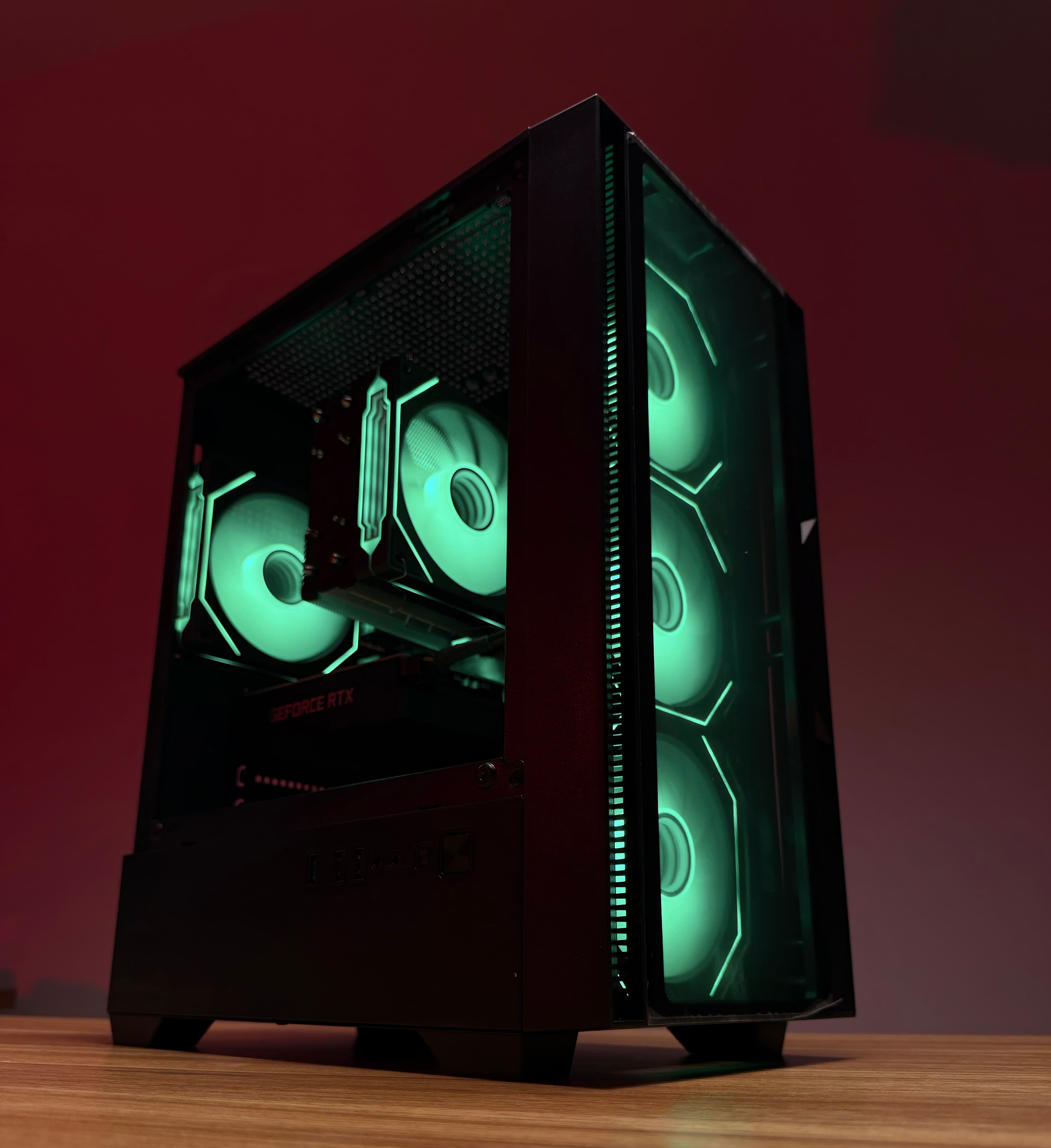 Sephora Systems Creator Series PC — tower with teal RGB lighting